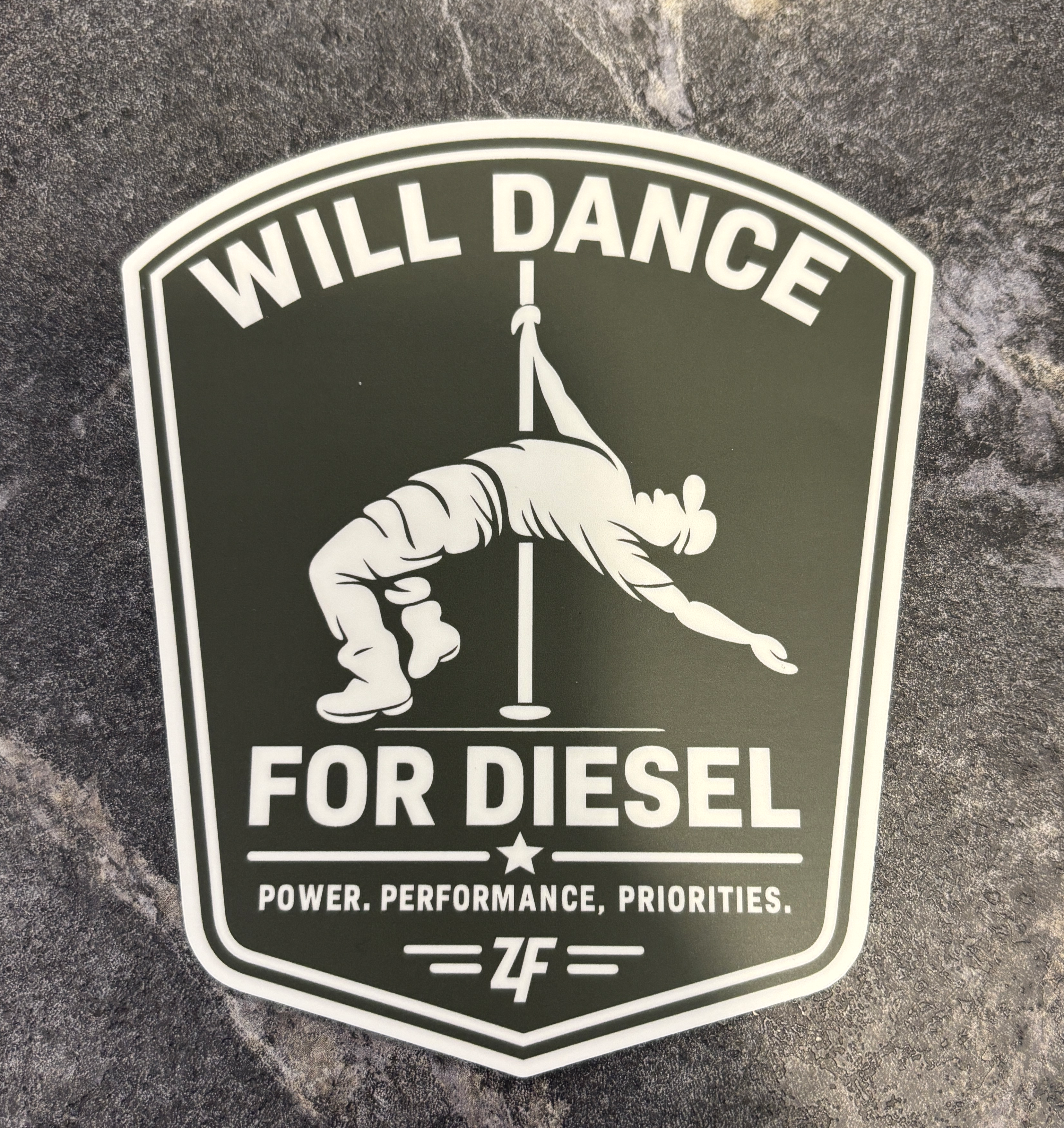 Will Dance For Diesel Sticker